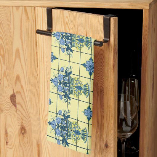 Delft Tile Pattern Geschirrtuch (Drittel gefaltet)