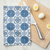 Delft Tile Pattern Geschirrtuch (Viertel Falte)