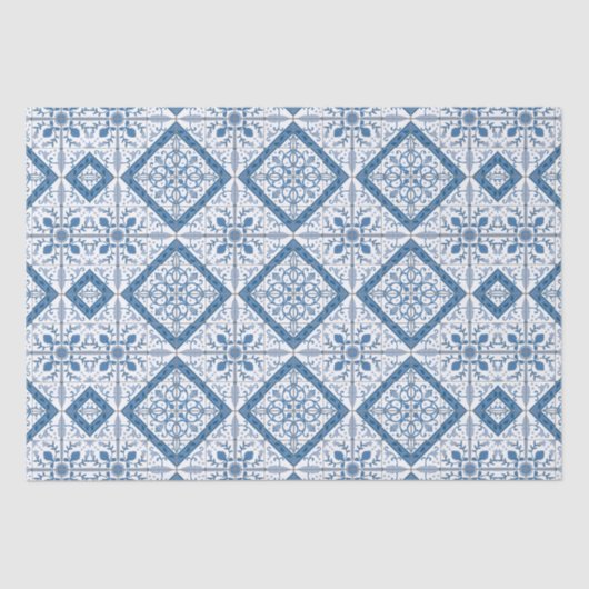 Delft Tile Pattern Seidenpapier (Vorderseite)