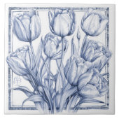 Delft Tulip Wine Decke Jugendstil Fliese (Vorderseite)