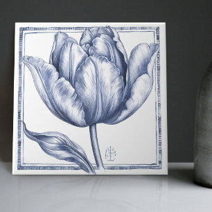 Delft Tulip Wine Decke Jugendstil Fliese