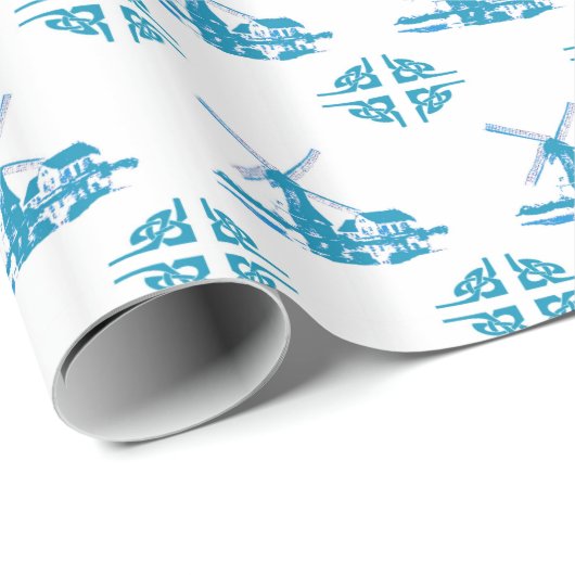 Delft Windmill Designs Geschenkpapier (Rolleneckpunkt)