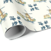 Delft Windmill Designs Geschenkpapier (Rolleneckpunkt)