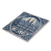 Delft Winter/Weihnachten 1 Fliese (Seite)