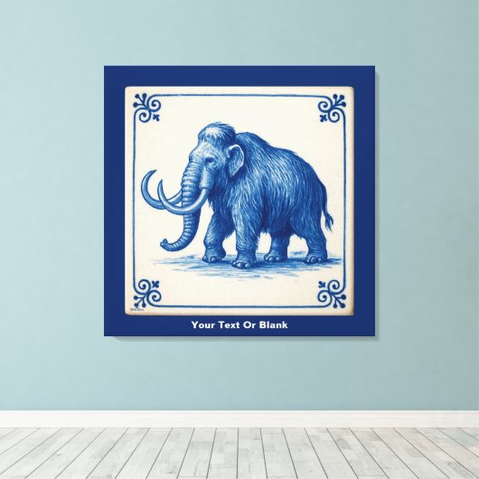 Delft Wooly Mammoth Leinwanddruck (Insitu (Holzboden))