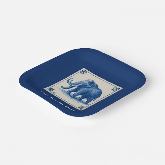 Delft Wooly Mammoth Pappteller (Gewinkelt)