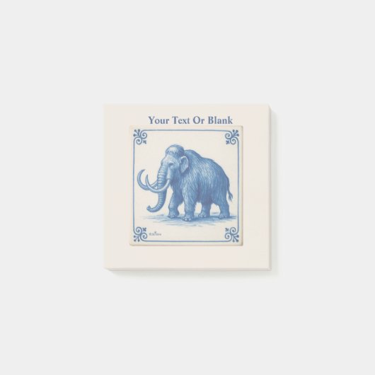 Delft Wooly Mammoth Post-it Klebezettel (Vorderseite)