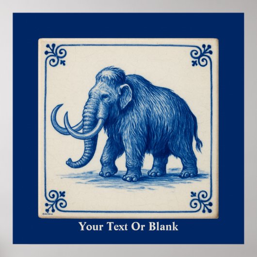 Delft Wooly Mammoth Poster (Vorne)