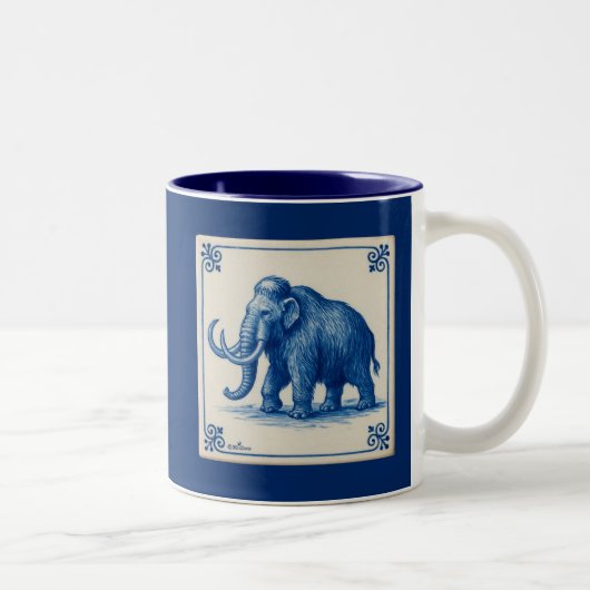 Delft Wooly Mammoth Zweifarbige Tasse (Rechts)