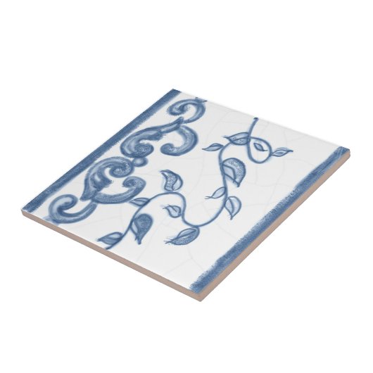 DelftblumengrenzKeramik-Fliese Fliese (Seite)