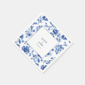 Delfter Blau-Weiß-Hochzeitsserviette Serviette (Ecke)