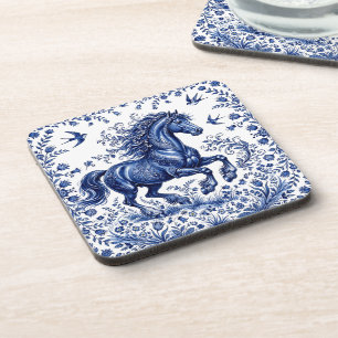 Delfter Delftware-Stil Friesenhengst auf der Wiese Getränkeuntersetzer