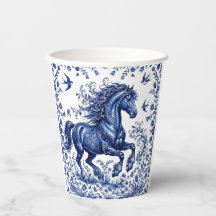 Delfter Delftware-Stil Friesenhengst auf der Wiese