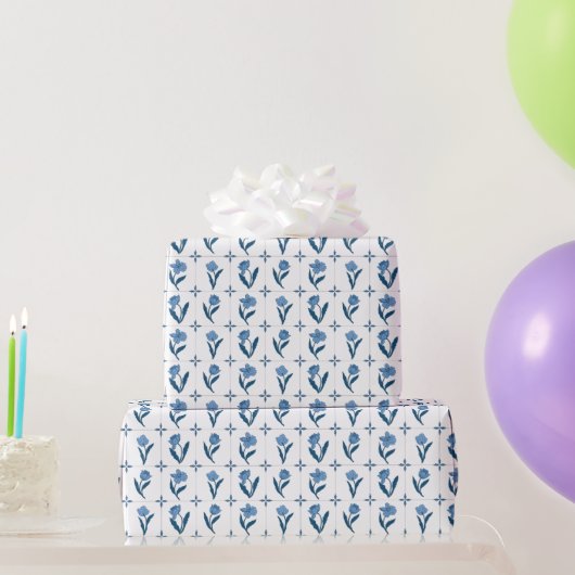 Delfter Kachel Muster Geschenkpapier (Partygeschenke)