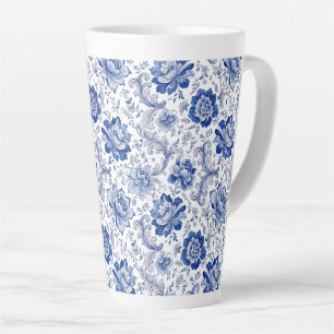 Delfter Stil Blau-Weiße Blüten Fantasievolle Fanta Milchtasse