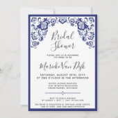 Delfts Blauw | Delft Blue Dutch Brautparty Einladung (Vorderseite)