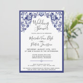 Delfts Blauw | Delft Blue Dutch Polterabend Einladung (Stehend Vorderseite)