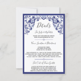 Delfts Blauw | Delft Blue Dutch Wedding Details Einladung