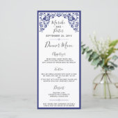 Delfts Blauw Delft Blue Dutch Wedding Dinner Menu Menükarte (Stehend Vorderseite)