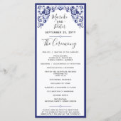 Delfts Blauw | Delft Blue Dutch Wedding Program Programm (Vorderseite)