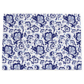 Delfts Blauw | Delft Blue Floral Dutch Wedding Große Geschenktüte (Vorderseite)