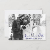 Delfts Blauw | Delft Blue Save the Date Foto Einladung (Vorderseite)