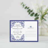 Delfts Blauw | Delft Blue Save the Date Fotos Ankündigungspostkarte (Stehend Vorderseite)