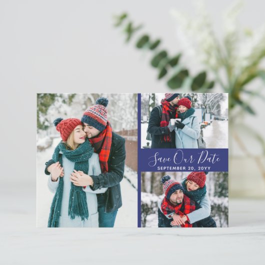 Delfts Blauw | Delft Blue Save the Date Fotos Einladung (Stehend Vorderseite)