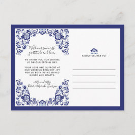 Delfts Blauw | Delft Blue Thank You Photos Collage Postkarte