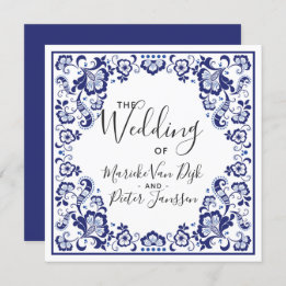 Delfts Blauw | Delft Blue Tile Wedding Einladung
