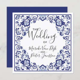 Delfts Blauw | Delft Blue Tile Wedding Einladung