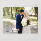 Delfts Blauw | Delft Blue Vielen Dank Single Foto Postkarte (Rückseite)