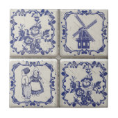 Delfts Blauw Pattern Tiles Fliese (Vorderseite)