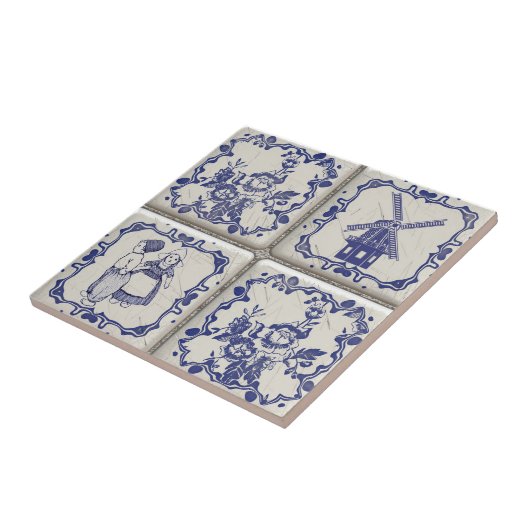 Delfts Blauw Pattern Tiles Fliese (Seite)