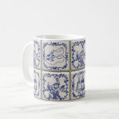 Delfts Blauw Pattern Tiles Kaffeetasse (Vorderseite Links)