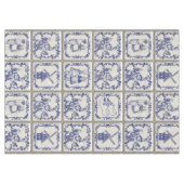 Delfts Blauw Pattern Tiles Tischdecke (Vorderseite (Horizontal))
