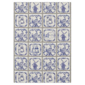 Delfts Blauw Pattern Tiles Tischdecke (Vorderseite)