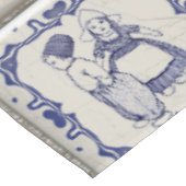 Delfts Blauw Pattern Tiles Tischdecke (Schrägansicht)