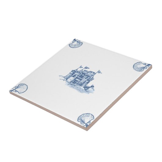 Delftsandcastle-Fliese mit Muschel-Ecken Fliese (Seite)