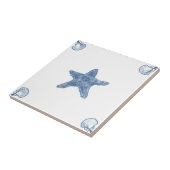 Delftstarfish-Fliese mit Muschel-Ecken Fliese (Seite)