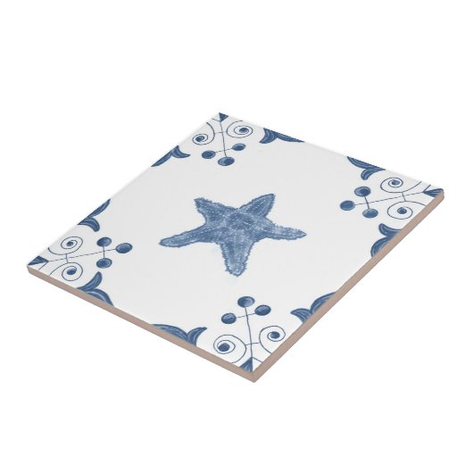 Delftstarfish-Fliese mit Rolle-Ecken Fliese (Seite)