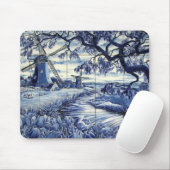 Delfttiling mit Windmühle Mousepad (Mit Mouse)