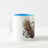 "Delfy Band Logo" Zweifarbige Tasse (Vorderseite Links)