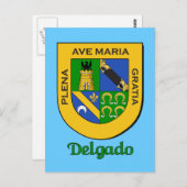 Delgado-Familie Heraldic Shield Postkarte (Vorne/Hinten)