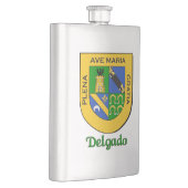 Delgado Heraldic Shield Flachmann (Rechts)