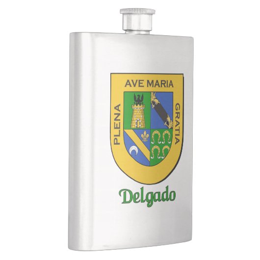 Delgado Heraldic Shield Flachmann (Rechts)