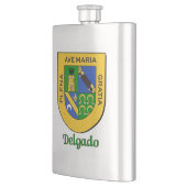 Delgado Heraldic Shield Flachmann (Links)