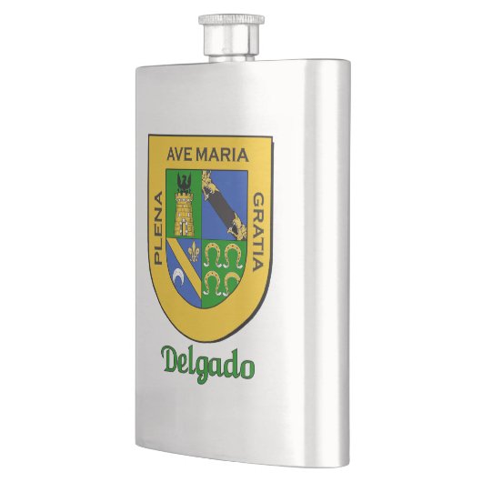 Delgado Heraldic Shield Flachmann (Links)