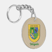 Delgado Historischer Schild mit Flagge Mexikos Schlüsselanhänger (Vorderseite links)