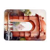 Delhi Aquarellkunst Magnet (Horizontal)